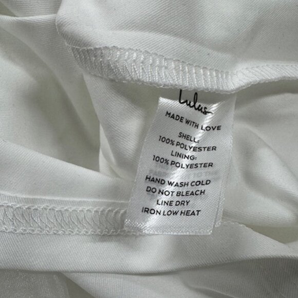 NWT Lulus Flirtatious Aesthetic White Organza Backless Halter Mini Dress - Picture 7 of 8